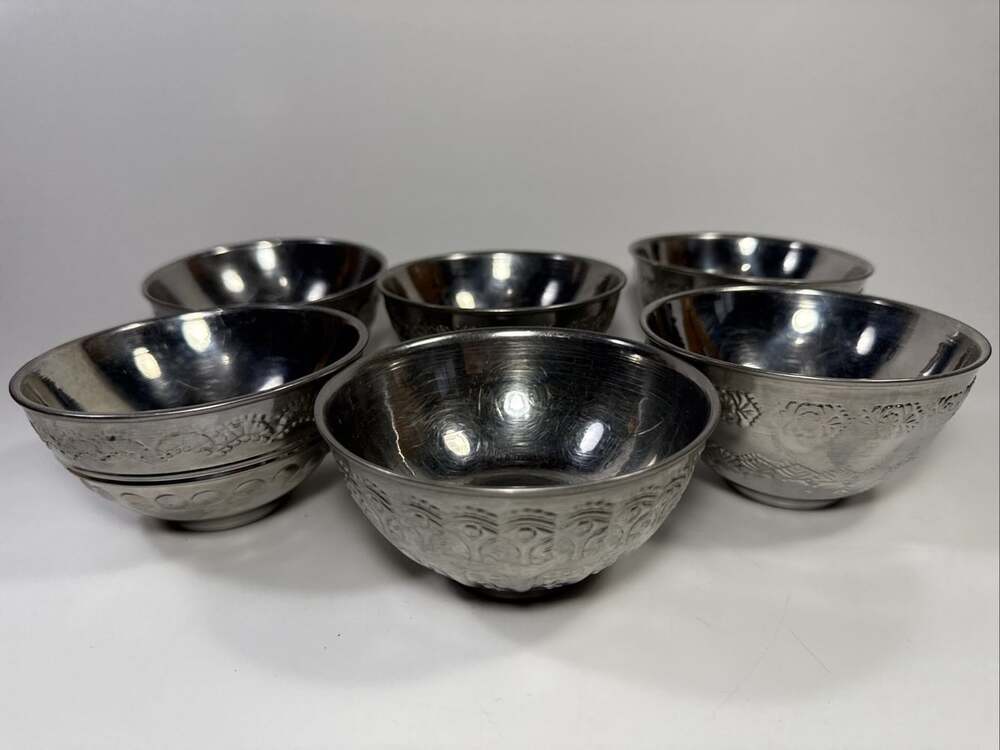 Vtg Stainless Double Wall Insulated Ice Cream Or Soup Serving Bowl